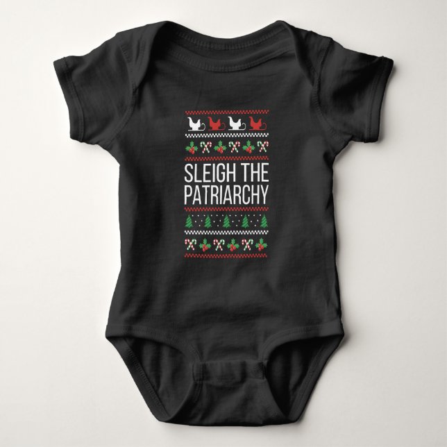 Sleigh The Patriarchy II Baby Strampler (Vorderseite)