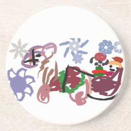  Sleigh winter  Getränkeuntersetzer