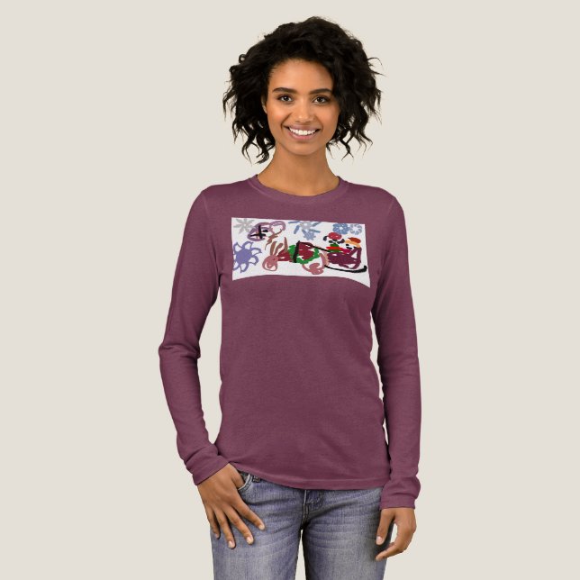  Sleigh winter  Tri-Blend Shirt (Volle Vorderseite)