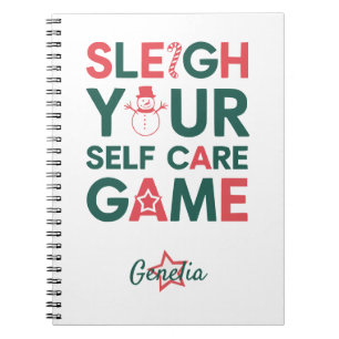 Sleigh Your Self-Care Game Holiday Notizblock