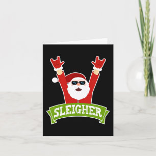 SLEIGHER - Fun Heavy Metal Music Santa - Christma Karte