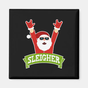 SLEIGHER - Fun Heavy Metal Music Santa - Christma Magnet