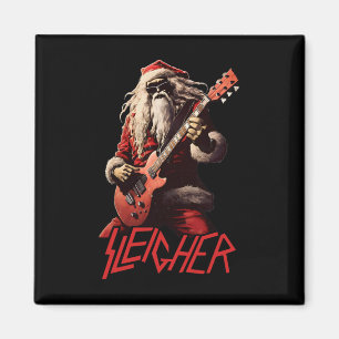 Sleigher Lustiges Weihnachten Heavy Metal Musik Magnet