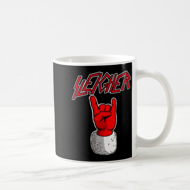 Sleigher Santa Claus Metal Christmas Funny Hail Sa Kaffeetasse (Rechts)