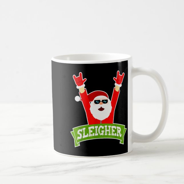 Sleigher Ugly Sweater Heavy Metal Christmas Sweate Kaffeetasse (Rechts)