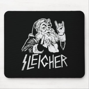 Sleigher Weihnachtsmann Rock On Goth Heavy Metal C Mousepad