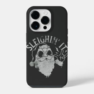 Sleighin It Funny Santa Sleigh Weihnachten iPhone 14 Pro Hülle