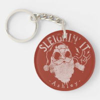 Sleighin It Funny Santa Sleigh Weihnachten