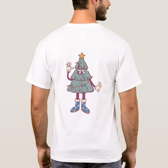 Sleighin' It Holiday Tree Character T-Shirt (Rückseite)