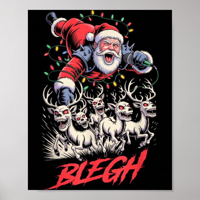 Sleighing In The T Metal Blegh Christmas  Poster (Vorne)