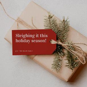 Sleighing It   Süße Weihnachten Geschenkanhänger