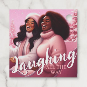 Sleighin's Sisters Festivals Lachen Pastell Pink Geschenkanhänger