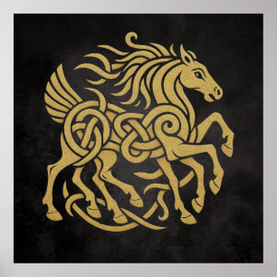 Sleipnir Achtbeiniges Pferd Nordische Mythologie D Poster