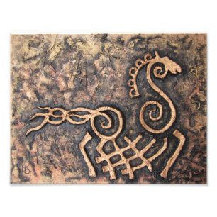 Sleipnir, achtbeiniges Pferd von Odin Fotodruck
