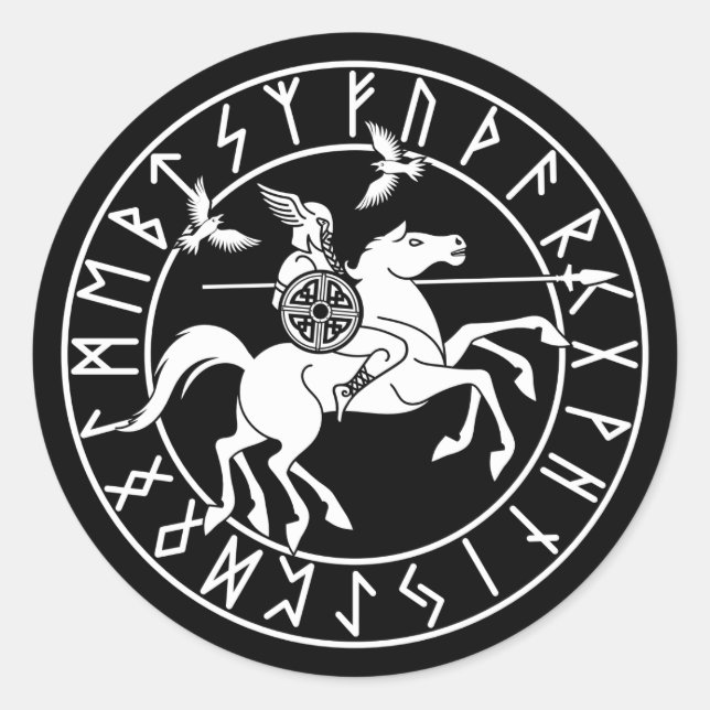Sleipnir |  Norse mythology Runder Aufkleber (Vorderseite)