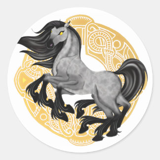Sleipnir runder Aufkleber