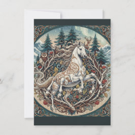 Sleipnir Wald Mythos Kunst Flache Dankeskkarte Dankeskarte