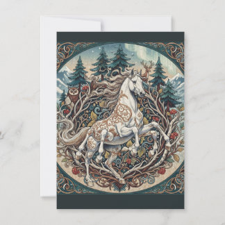 Sleipnir Woodland Myth Art Flat Thank You Card Dankeskarte