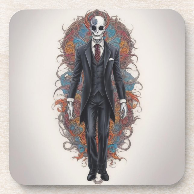 SLENDER MAN MYTH TAT STIL GETRÄNKEUNTERSETZER (Vorderseite)