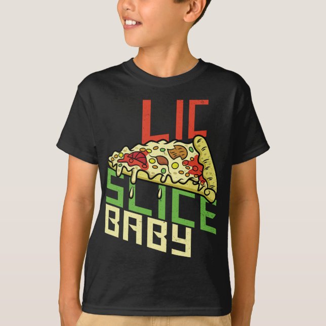 Slice Baby Funny Feinschmecker Pizza Funny New Yor T-Shirt (Vorderseite)