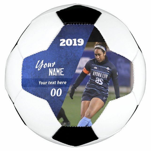 Slice Custom Soccer Ball Blue (Vorderseite)