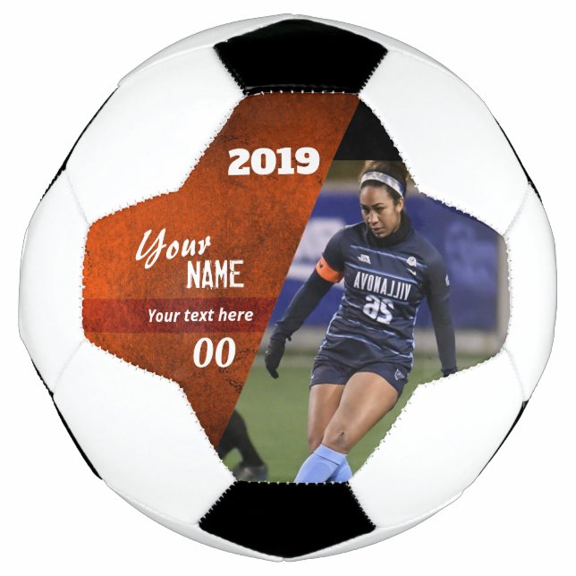 Slice Custom Soccer Ball Orange (Vorderseite)