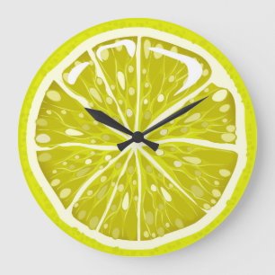 Slice Juicy Lime Round Wall Clock Große Wanduhr