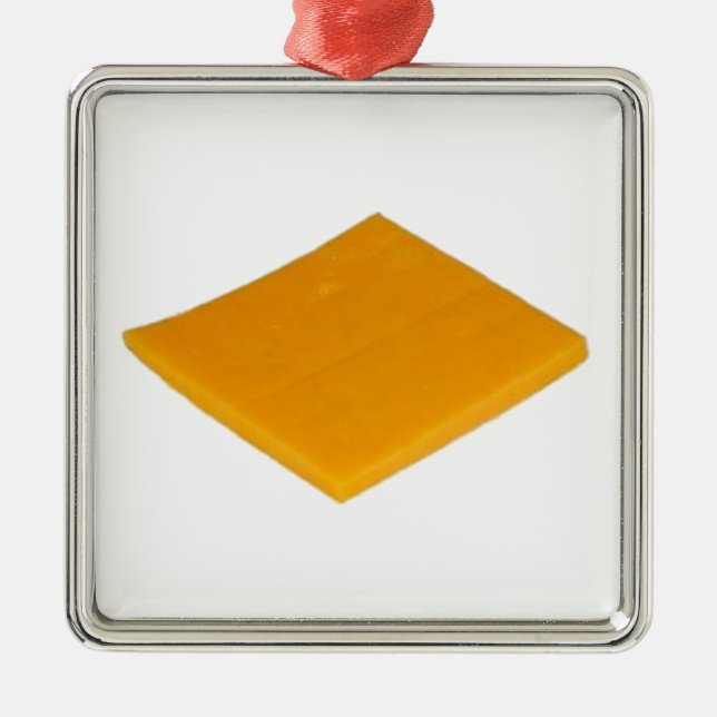 Slice of Cheese Silbernes Ornament (Vorne)