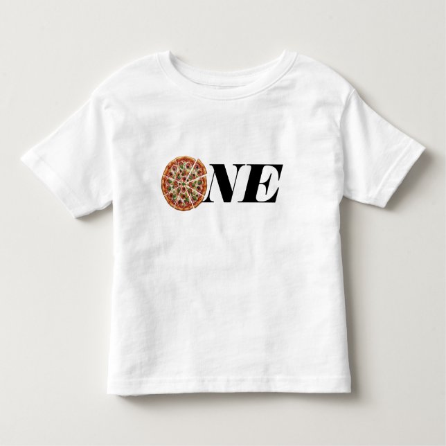 Slice of Fun 1st Birthday, One Pizza T-Shirt (Vorderseite)