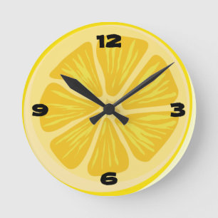 Slice of Lemon Runde Wanduhr