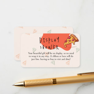 Slice Pizza Time Display Dusche Begleitkarte