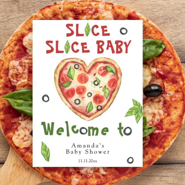 Slice, Slice Baby - Aquarell Babydusche Poster (Von Creator hochgeladen)