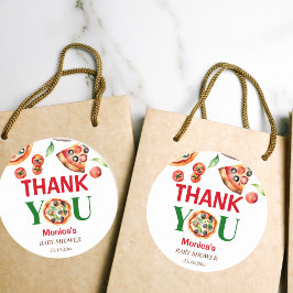 Slice Slice Baby Dusche Italienische Pizza Gefalle Runder Aufkleber