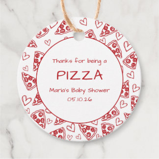Slice Slice Baby Dusche Italienische Pizza Vielen  Geschenkanhänger