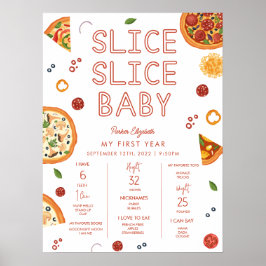 Slice Slice Baby First Birthday Milestone Poster