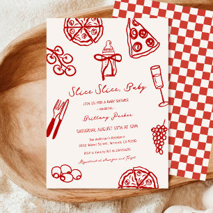 Slice Slice Baby Italienische Pizza Baby Dusche Einladung