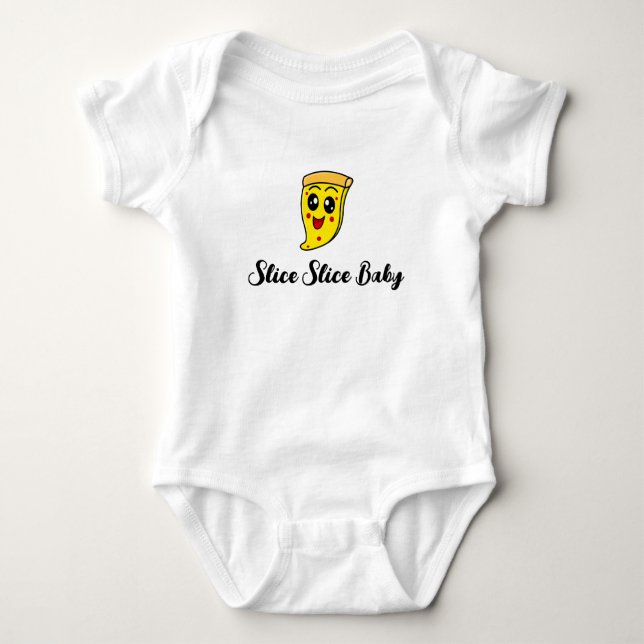 Slice Slice Baby - Niedlich Pizza Kawaii Baby Strampler (Vorderseite)