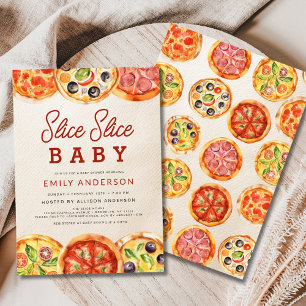 Slice Slice Baby Pizza Baby Dusche Einladung