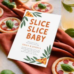 Slice Slice Baby Pizza Baby Dusche Einladung