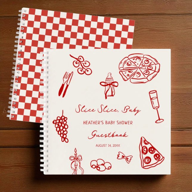 Slice Slice Baby Pizza Baby Showbook Notizbuch (Von Creator hochgeladen)