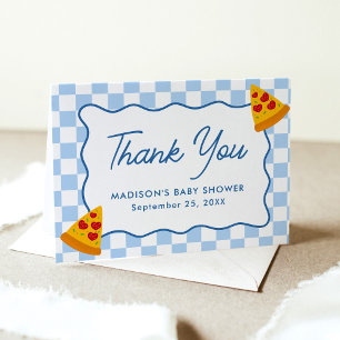 Slice Slice Baby Pizza Baby Shower Dankeskarte