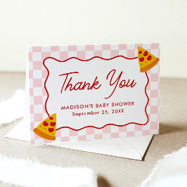Slice Slice Baby Pizza Baby Shower Dankeskarte