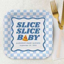 Slice Slice Baby Pizza Baby Shower Pappteller