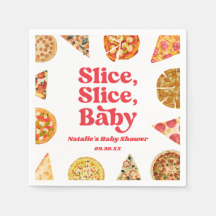 Slice, Slice, Baby! Pizza Baby Shower Serviette