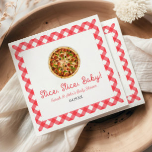 Slice, Slice, Baby! Pizza Baby Shower Serviette