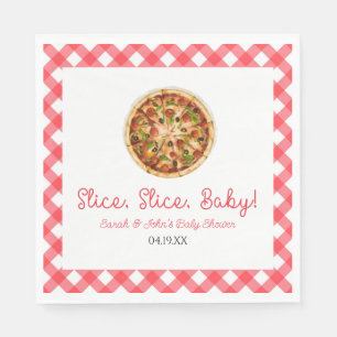 Slice, Slice, Baby! Pizza Baby Shower Serviette