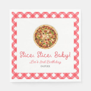 Slice, Slice, Baby! Pizza Birthday Party Serviette