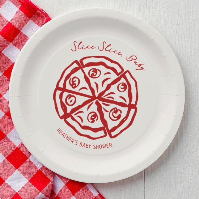 Slice Slice Baby Pizza Ciao Baby Dusche Pappteller (Von Creator hochgeladen)