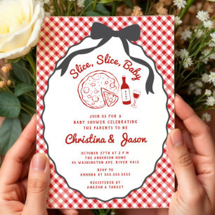 Slice Slice Baby Pizza Dusche Einladung