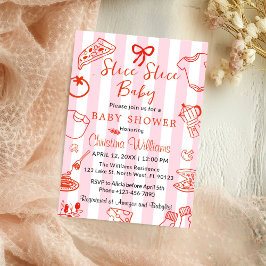 Slice Slice Baby Pizza Shower Invitation Einladung
